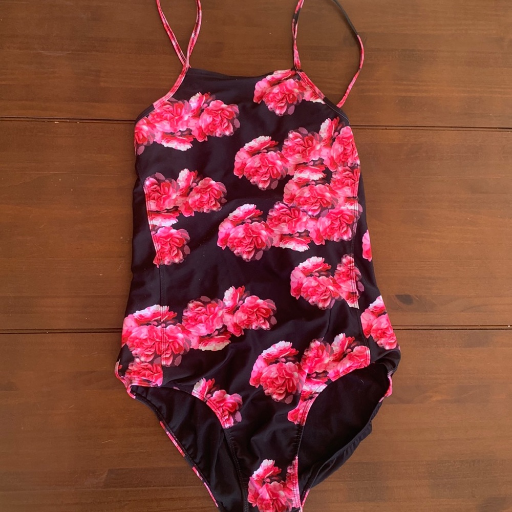 Albion Pink Flower Swim Suit XL